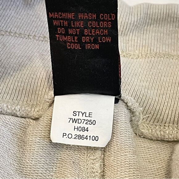 Lucky Brand Women’s Off White Rare Embroidered Wide Leg Relaxed Fit Sweatpants M - Picture 10 of 10